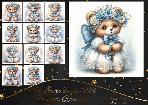 Christening Communion Bears 1