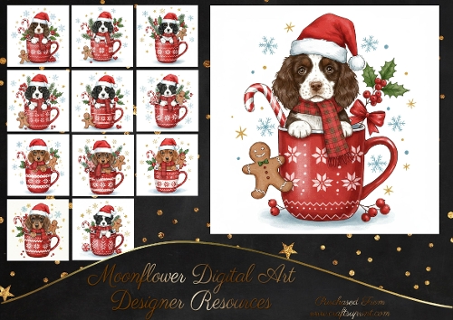 Christmas Doodle Mug Pups 4