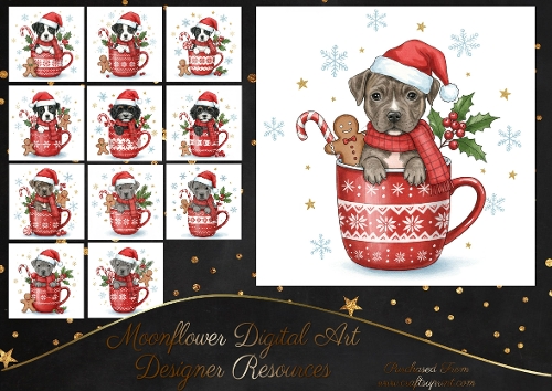 Christmas Doodle Mug Pups 6