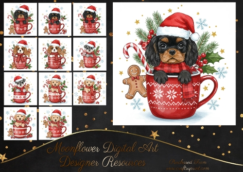 Christmas Doodle Mug Pups 8