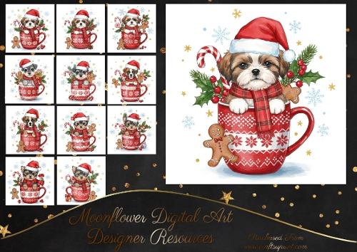 Christmas Doodle Mug Pups 9