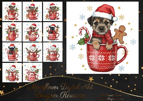 Christmas Doodle Mug Pups 10