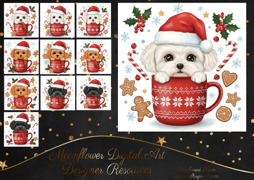 Christmas Doodle Mug Pups 16