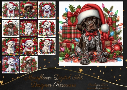 Tangled Christmas Pups 1