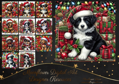 Tangled Christmas Pups 4