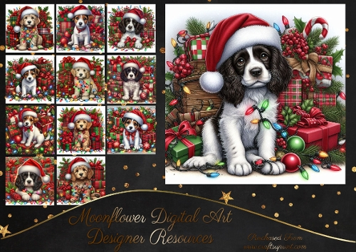 Tangled Christmas Pups 5