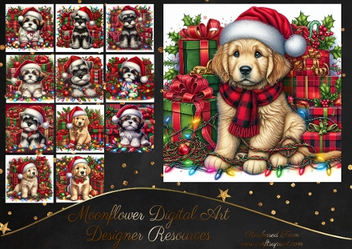 Tangled Christmas Pups 9