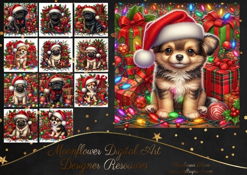 Tangled Christmas Pups 12