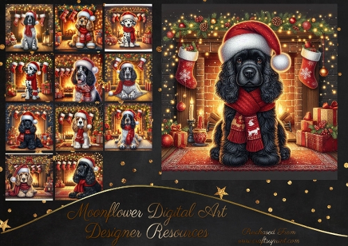 Festive Fireplace  Pups 3