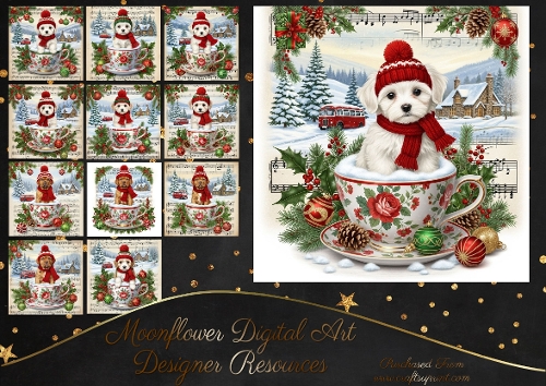 Christmas Snow Cup Pups 1