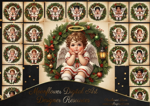 Cute Angel Festive Wreaths