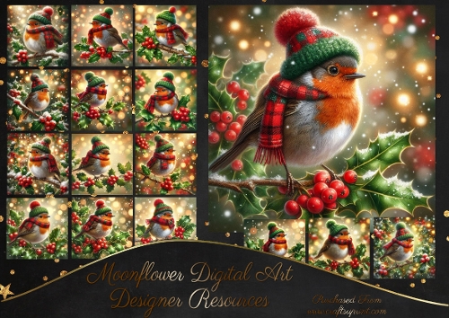 Holly Branch Robin 