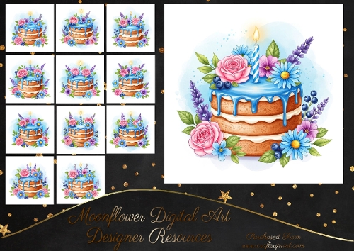 Blueberry  Birthday Cakes 2