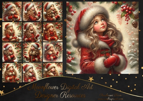 Winter Berry Tree Girls 1