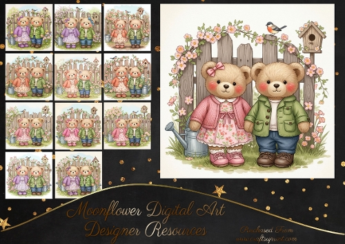 Garden Fence Bears 1
