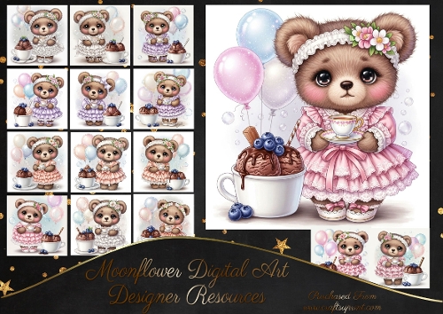 Ice cream tea bears 