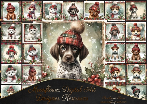 Festive Tartan Pups 1