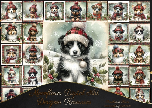 Festive Tartan Pups 2