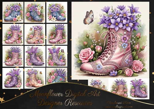 Floral Boots 1