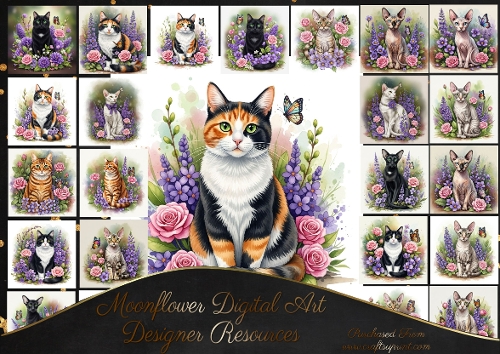 Floral Cats 2