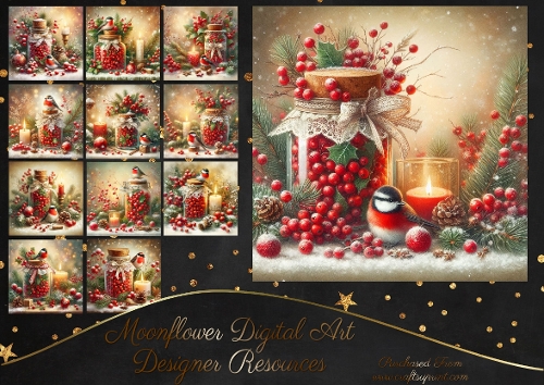 Festive Berry Birds 1