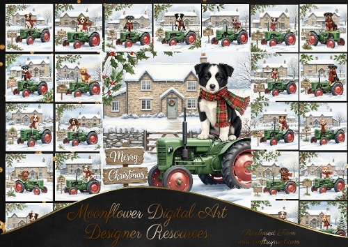 Christmas Tractor Dogs 4