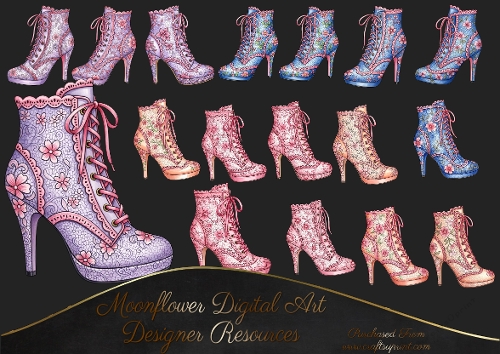Clip Art Beautiful Boots 