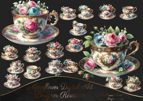 Beautiful Clipart Teacups 