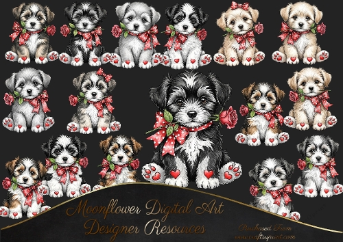 Clipart Love Pups 
