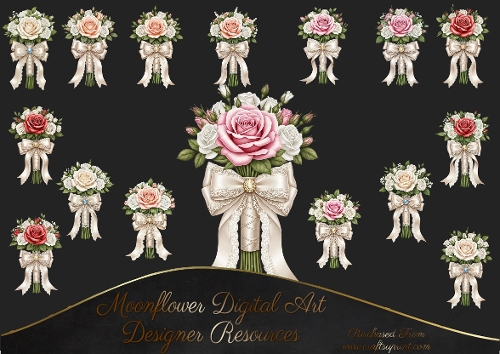 Rose Bouquets  Clipart 