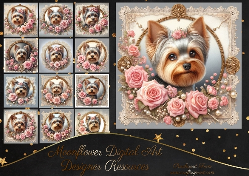 Floral Yorkie 