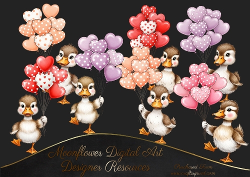 Ducky Balloons   Clipart 