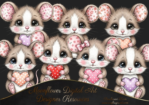 Cute Mice   Clipart 