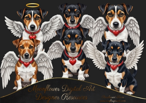 Angelic Pups   Clipart 