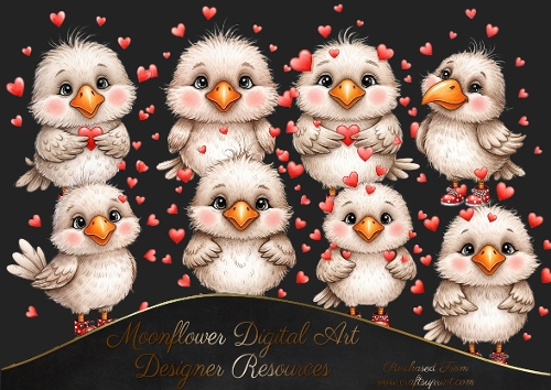 Cute Love Birds Clip art 