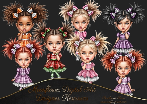 Cute Girls Clip art 