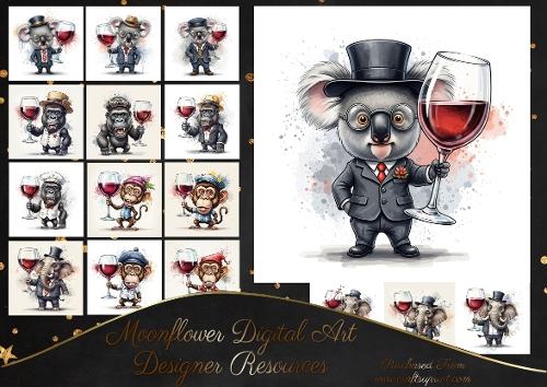 CUSTOMER REQUEST Funny wine Animals  KRISTINA 