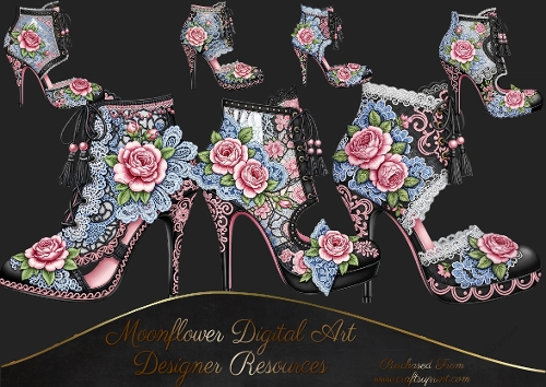 Rose Lace  Shoes 