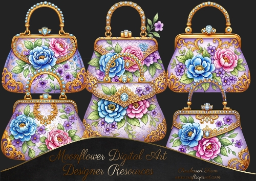 Floral Bags Clipart