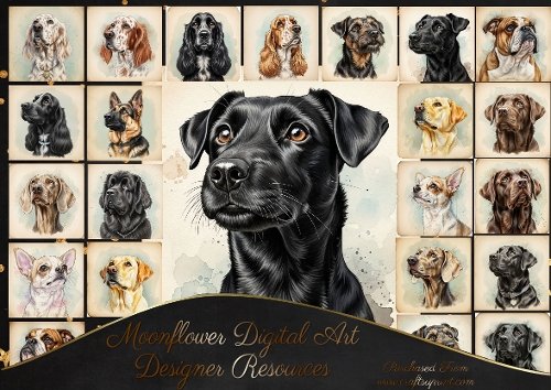 Vintage dog portraits 4