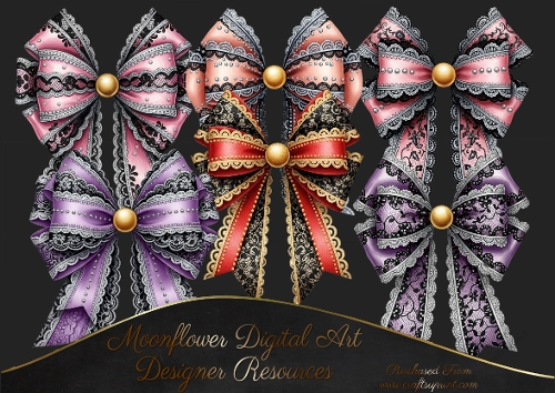 Beautiful Bows clip art 1
