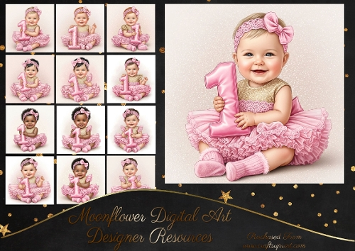 1st Birthday baby girls