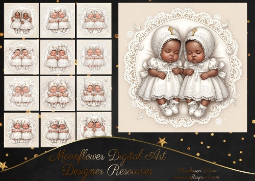 Baby  twin girl christening