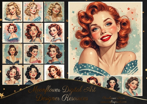 Vintage lady portraits 1 