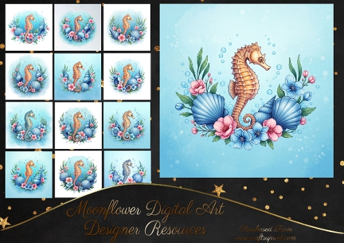 Floral seahorse 