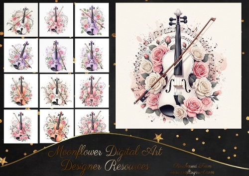 Floral violin 