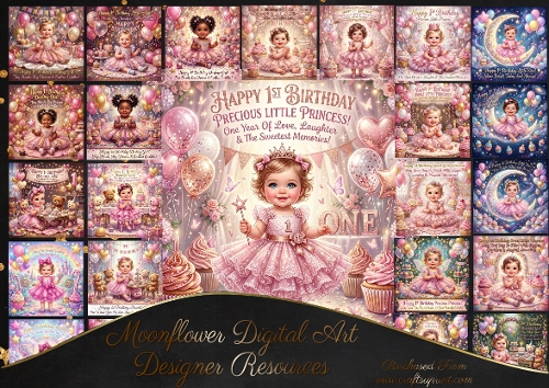 Baby girl  1st Birthday Bundle 