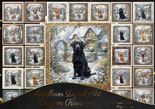 Quilted Festive Dogs 5