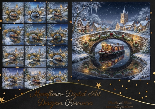 Festive narrowboat 2