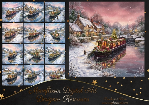 Festive narrowboat 3